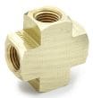 Pipe cross-3/4" brass