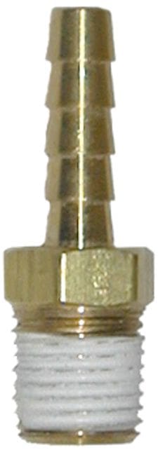 Hose barb-1/4"barbx1/2"Mxstraight, w/hex