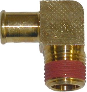 Hose barb-3/4"barbx3/4"Mx90˚,beaded