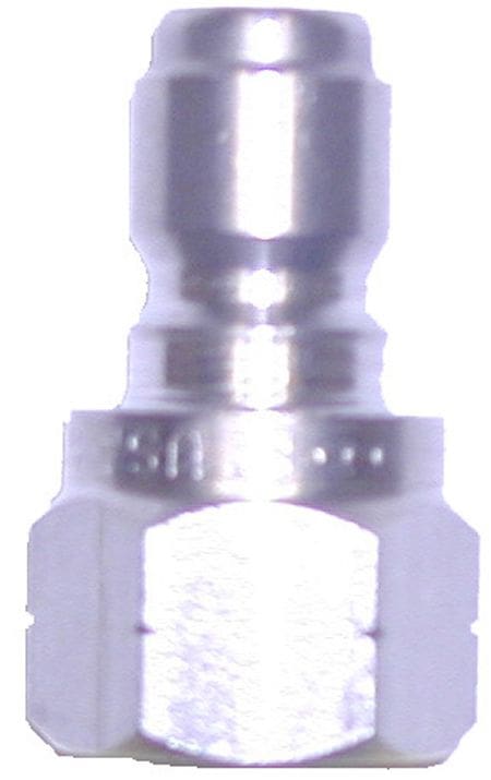 SS quick connect plug-1/4"Mx1/4"FPT