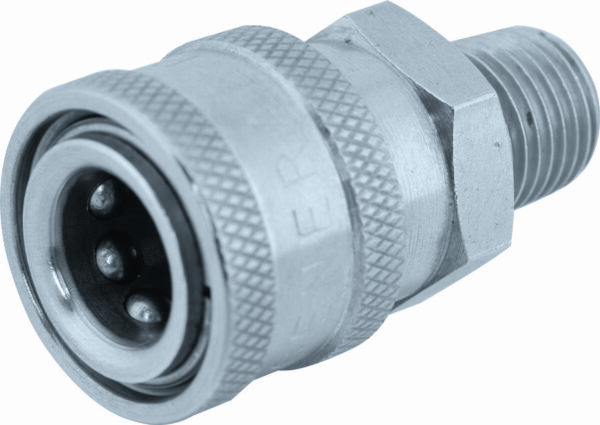 SS quick connect socket-3/8"Fx3/8"MPT