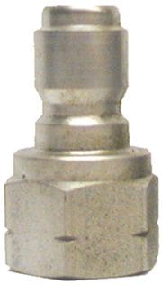 SS quick connect plug-3/8"M x 3/8"FNPT