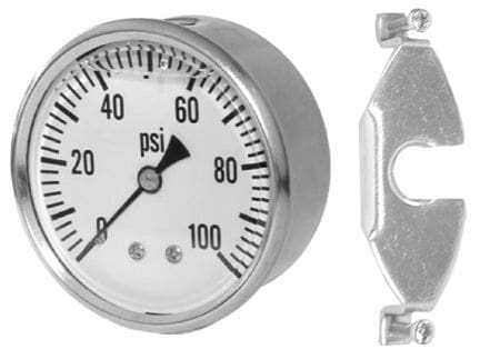 2.5" Glycerin Filled Pressure gauge-center back panel mount, 0-5000 PSI